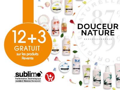 Douceur Nature : 12 produits reventes achetés = 3 produits reventes offerts