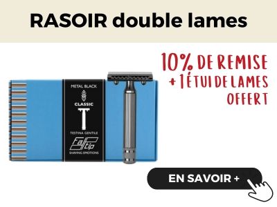 Rasoir double lames 10% + Lames offertes